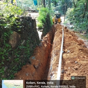 Elicodu Manjamankala Road pipe laying 63mm 6kg pvc