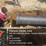 450 mm DI pipes laid at Nattika 