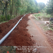 Laying of 90mm pvc 8kg pipe