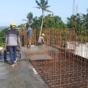 Chemical house first floor slab concrete works